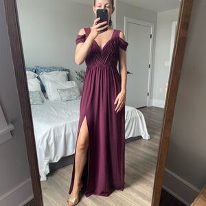 Burgundy Long Formal Dress - ASOS Size 2